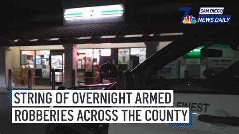 Authorities investigate string of armed robberies across San Diego County